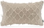 H.O.C.K. Nuvole Kissen 50x30cm natur col. 400 mit Fransen