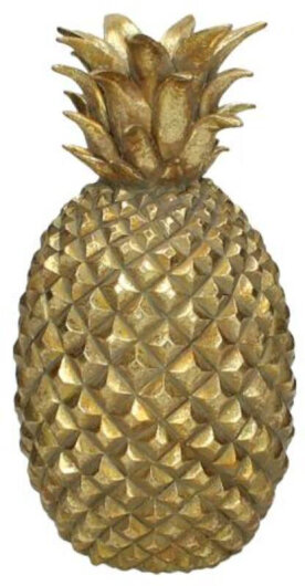 KRST Kerzenständer Ananas 10x10x21cm gold