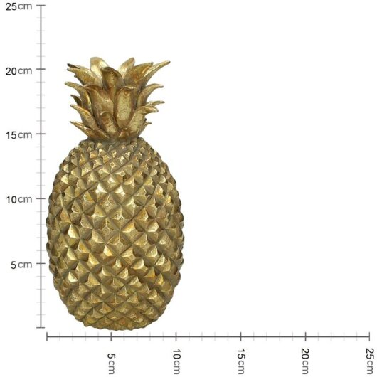 KRST Kerzenständer Ananas 10x10x21cm gold