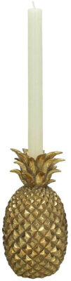 KRST Kerzenständer Ananas 10x10x21cm gold