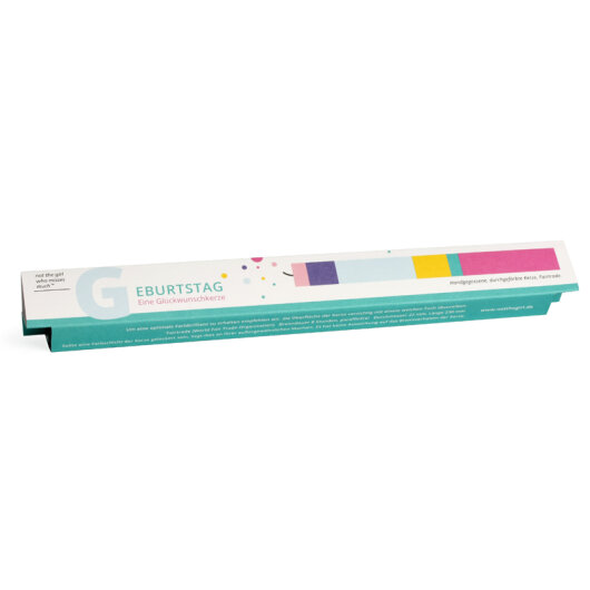 NTG Kerze "Geburtstag" gestreift pink, lila, baby blau