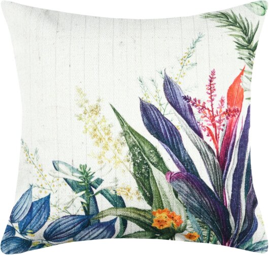 STF Dekokissen Wendekissen mit Pflanzen 40x40cm multi, off-white