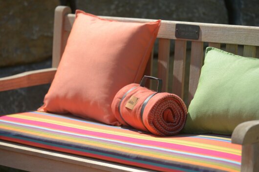 STF Picknickdecke Fleece einfarbig 150x130cm orange