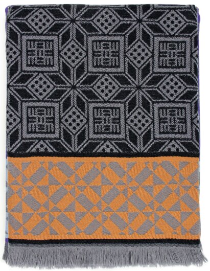 H.O.C.K. Sommerdecke Abby 145x190cm Geometric Schwarz Orange yaz