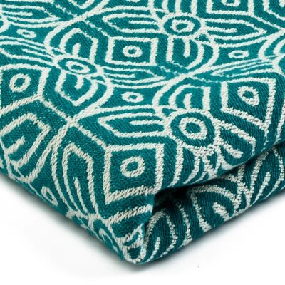 H.O.C.K. Decke Freedom 145x190cm Kreise meets Raute Teal Gelb yaz