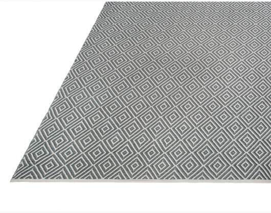 H.O.C.K. Outdoor Teppich Veria grey&white PET 180x270cm grau weiß