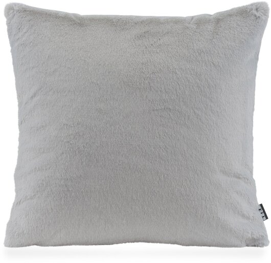 H.O.C.K. Plushy Kissen 45x45cm Fake Fur hellgrau