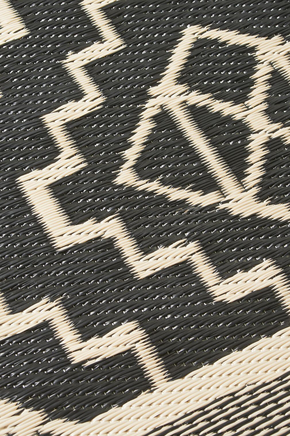 H.O.C.K. Outdoor Teppich Kilimajaro 150x240cm black beige Boho