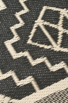 H.O.C.K. Outdoor Teppich Kilimajaro 150x240cm black beige Boho