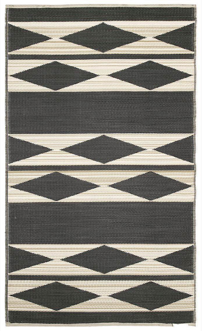 H.O.C.K. Outdoor Teppich Cairo black beige Geometric 90x150cm