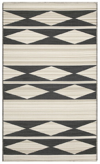 H.O.C.K. Outdoor Teppich Cairo black beige Geometric 120x180cm