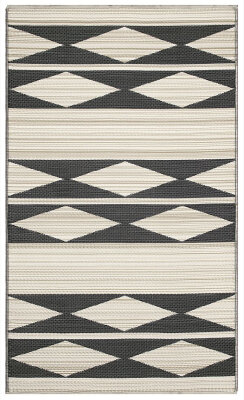 H.O.C.K. Outdoor Teppich Cairo black beige Geometric...