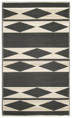 H.O.C.K. Outdoor Teppich Cairo black beige Geometric...