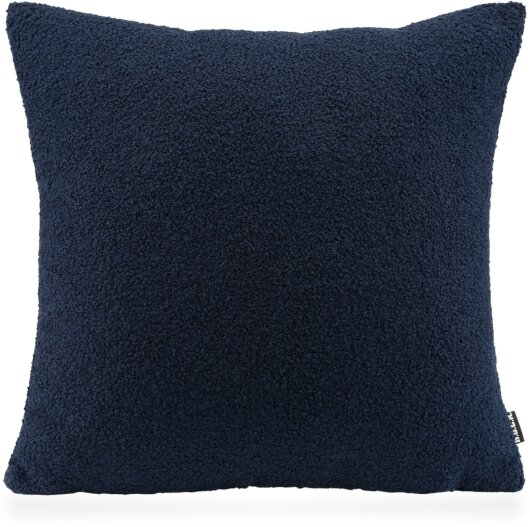 H.O.C.K. Fino Plush Kissen Teddystoff Bouclé 45x45cm dunkelblau Plüsch