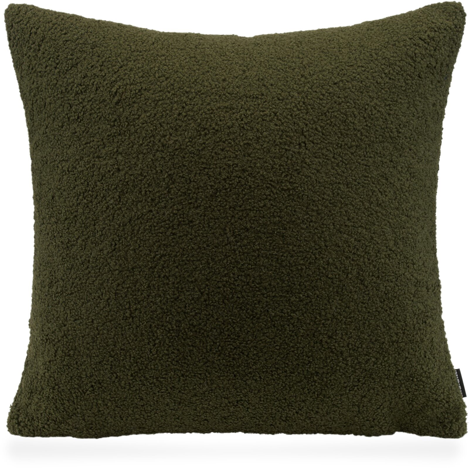 H.O.C.K. Fino Plush Kissen Teddystoff Bouclé 45x45cm moosgrün Plüsch