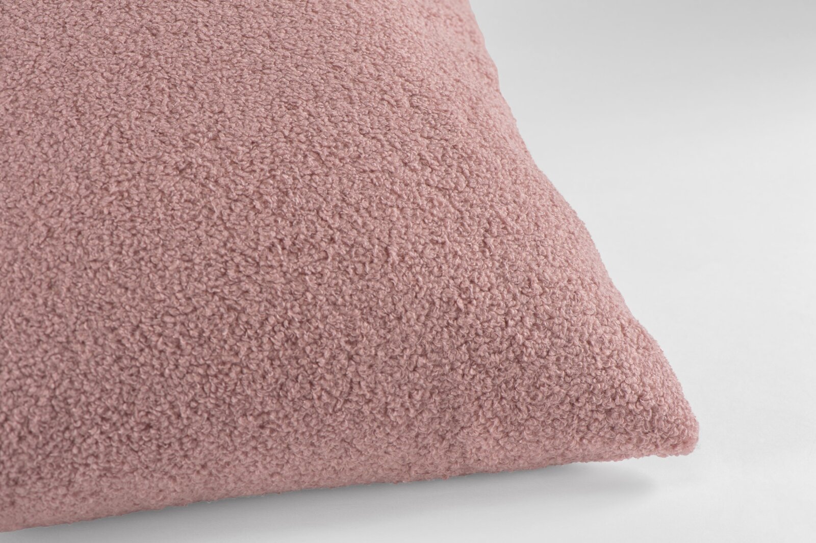 H.O.C.K. Fino Plush Kissen Teddystoff Bouclé 45x45cm rosa Plüsch