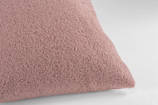 H.O.C.K. Fino Plush Kissen Teddystoff Bouclé 45x45cm rosa Plüsch