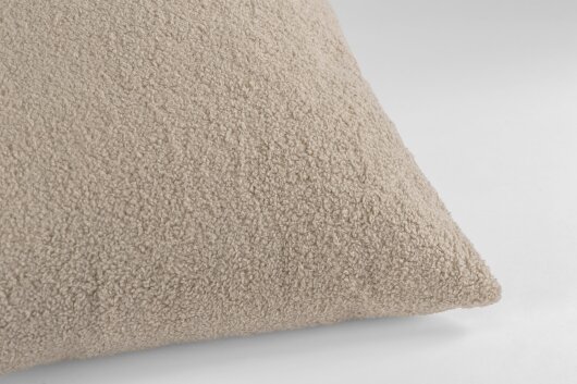 H.O.C.K. Fino Plush Kissen Teddystoff Bouclé 70x40cm beige-taupe Plüsch