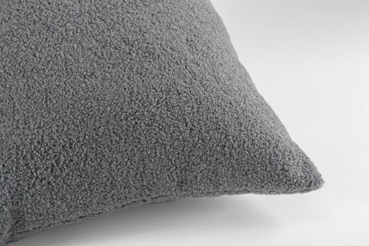 H.O.C.K. Fino Plush Kissen Teddystoff Bouclé 70x40cm grau Plüsch