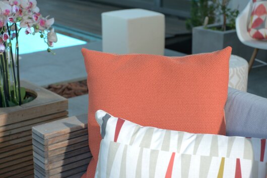 H.O.C.K. Madrid Outdoor + Indoor Wendekissen 60x60cm orange in&out