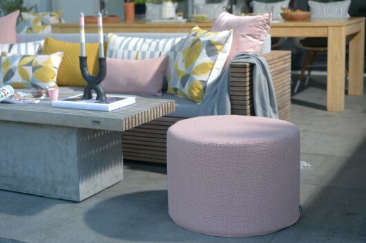 H.O.C.K. Madrid Outdoor + Indoor Hocker rund ø60x40cm rosa in&out