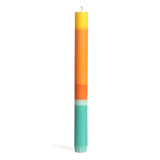 NTG Kerze schmal "Für alle Fälle" mint, orange, gelb