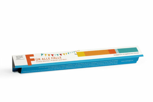 NTG Kerze schmal "Für alle Fälle" mint, orange, gelb
