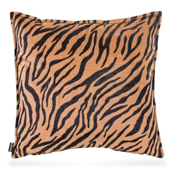 H.O.C.K. ZEBRA SAMT Kissen 50x50cm cognac