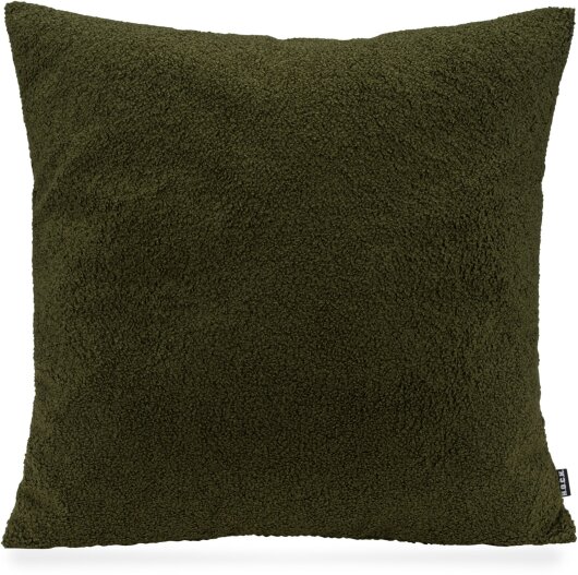 H.O.C.K. Fino Plush Kissen Teddystoff Bouclé 60x60cm moosgrün Plüsch