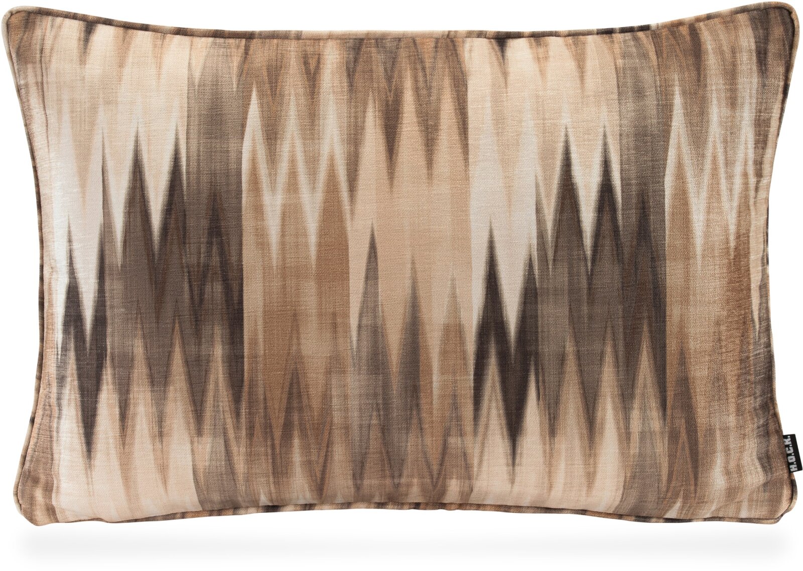 H.O.C.K. Alissa Kissen mit Keder 60x40cm zickzack beige natur braun col. 30