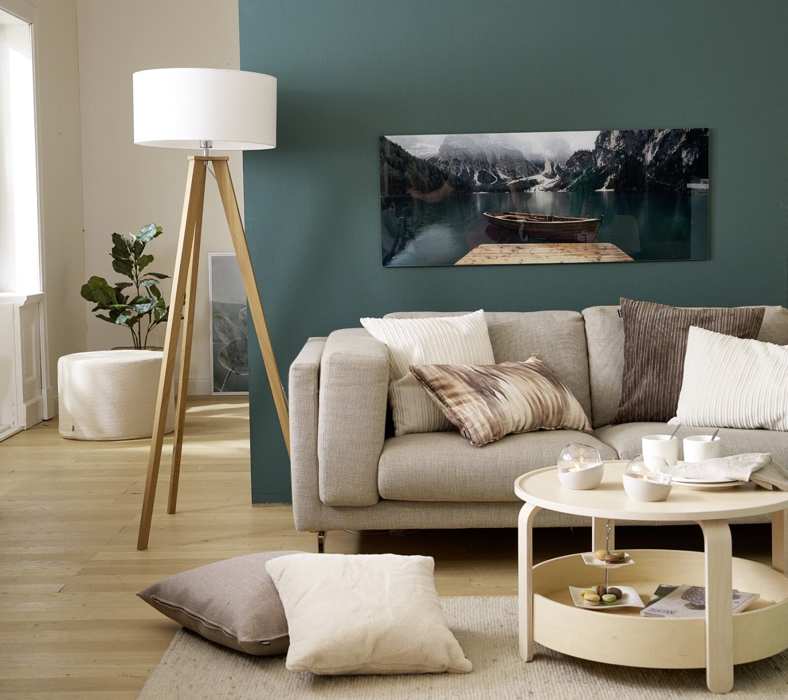 H.O.C.K. Alissa Kissen mit Keder 60x40cm zickzack beige natur braun col. 30