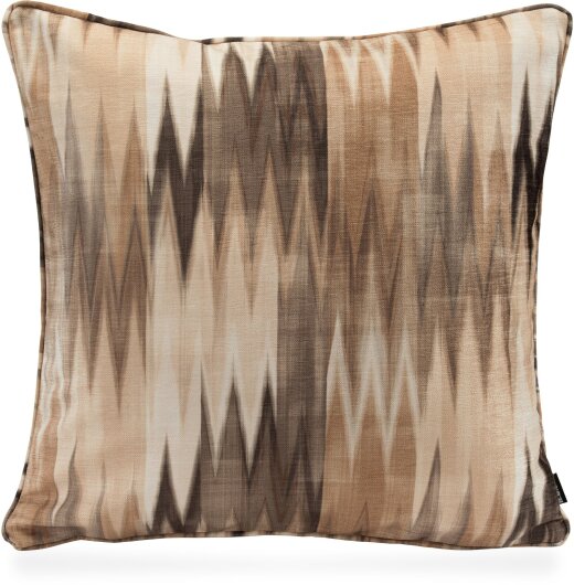 H.O.C.K. Alissa Kissen mit Keder 50x50cm zickzack beige natur braun col. 30