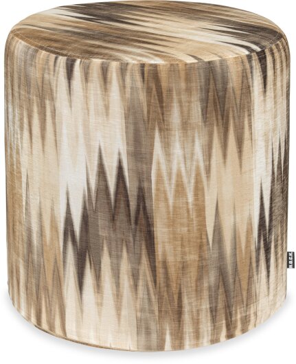 H.O.C.K. Alissa Hocker rund ø45x45cm zickzack beige natur braun col. 30