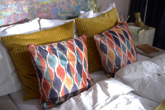 H.O.C.K. Solana Kissen mit Keder 60x60cm Tropfen bunt colorful col. 45