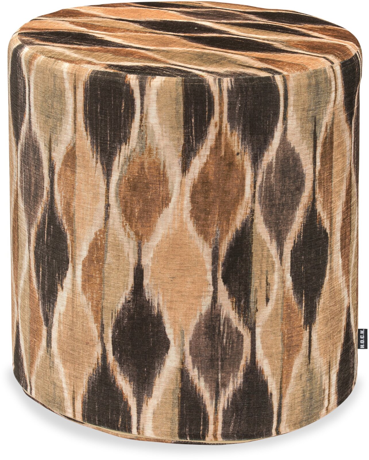 H.O.C.K. Solana Hocker rund ø45x45cm Tropfen beige natur braun col. 30