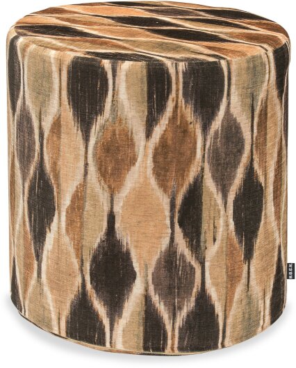 H.O.C.K. Solana Hocker rund ø45x45cm Tropfen beige natur braun col. 30