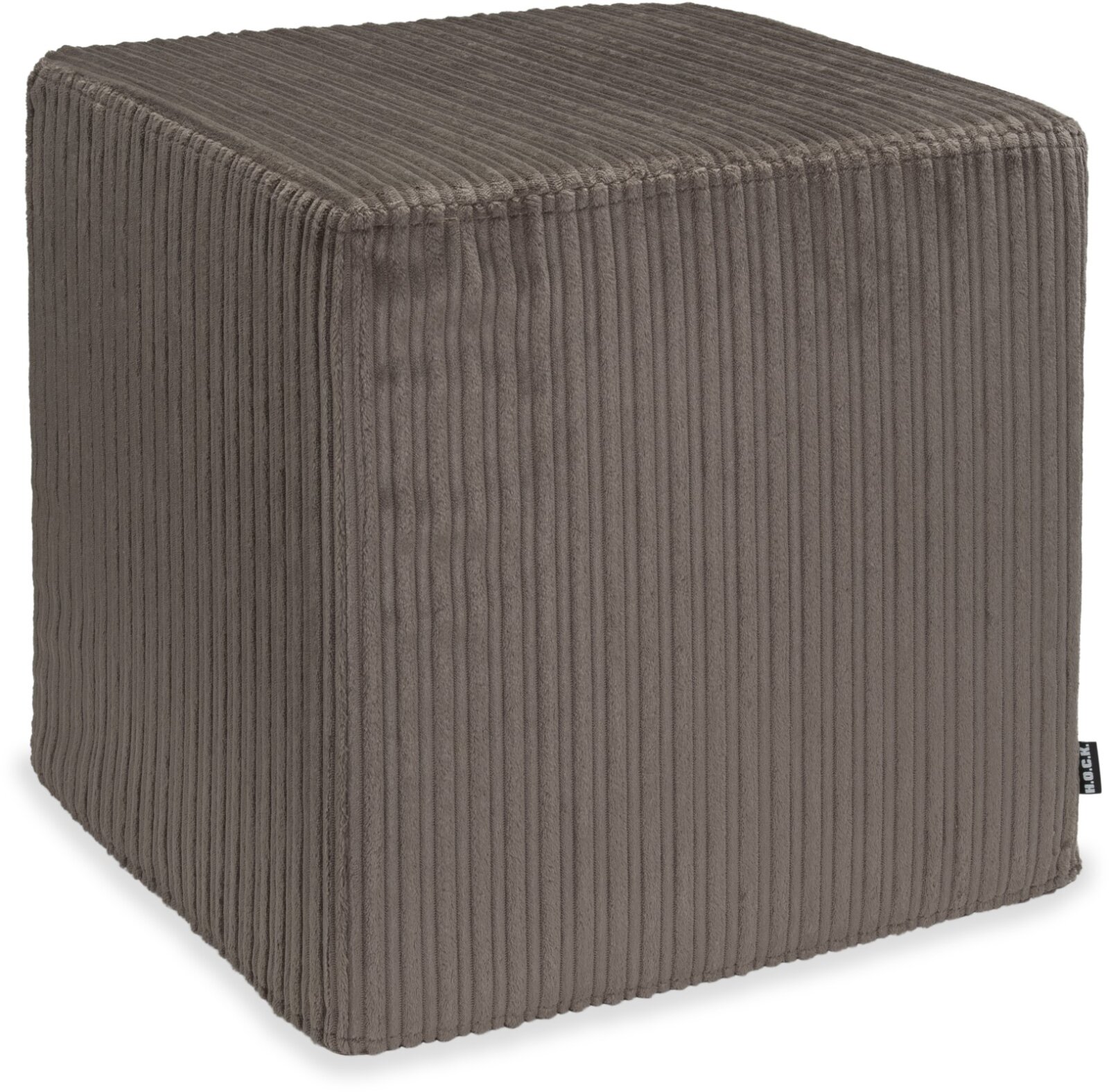 H.O.C.K. Precious Cord Hocker Cube eckig 45x45x45cm Cordsamt braun schlamm col. 100