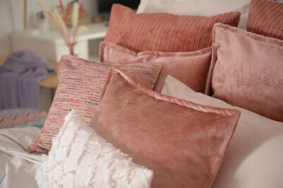 H.O.C.K. Bonanza Kissen 60x60cm mit Wulst rosa col. 52