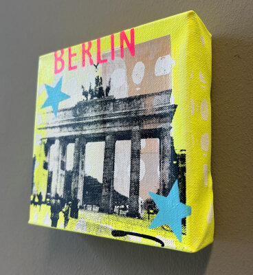 H.O.C.K. Little Icon Bild auf Leinwand 15x15x4cm BERLIN...