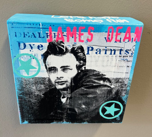 H.O.C.K. Little Icon Bild auf Leinwand 15x15x4cm JAMES DEAN by Anna Flores