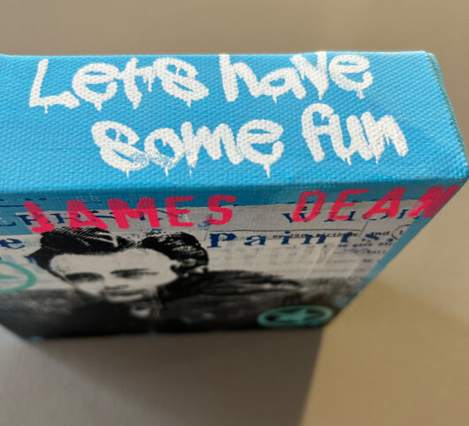 H.O.C.K. Little Icon Bild auf Leinwand 15x15x4cm JAMES DEAN by Anna Flores