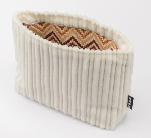 H.O.C.K. Cosmetic Bag COSIMA Kosmetiktasche Kulturbeutel Precious Cord ecru weiß col. 001