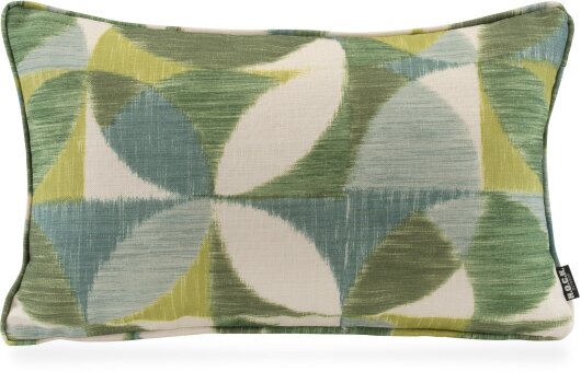 H.O.C.K. Marbella Outdoor + Indoor Wendekissen 50x30cm mit Keder col. 41 grün beige in&out