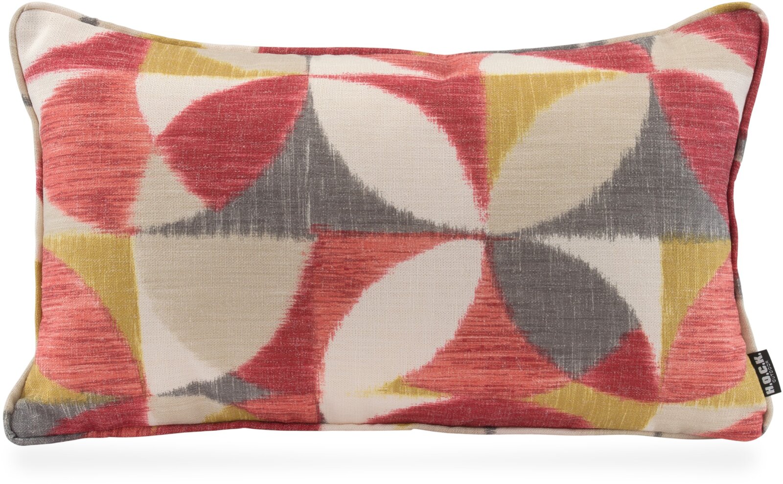 H.O.C.K. Marbella Outdoor + Indoor Wendekissen 50x30cm mit Keder col. 45 rot grau beige in&out