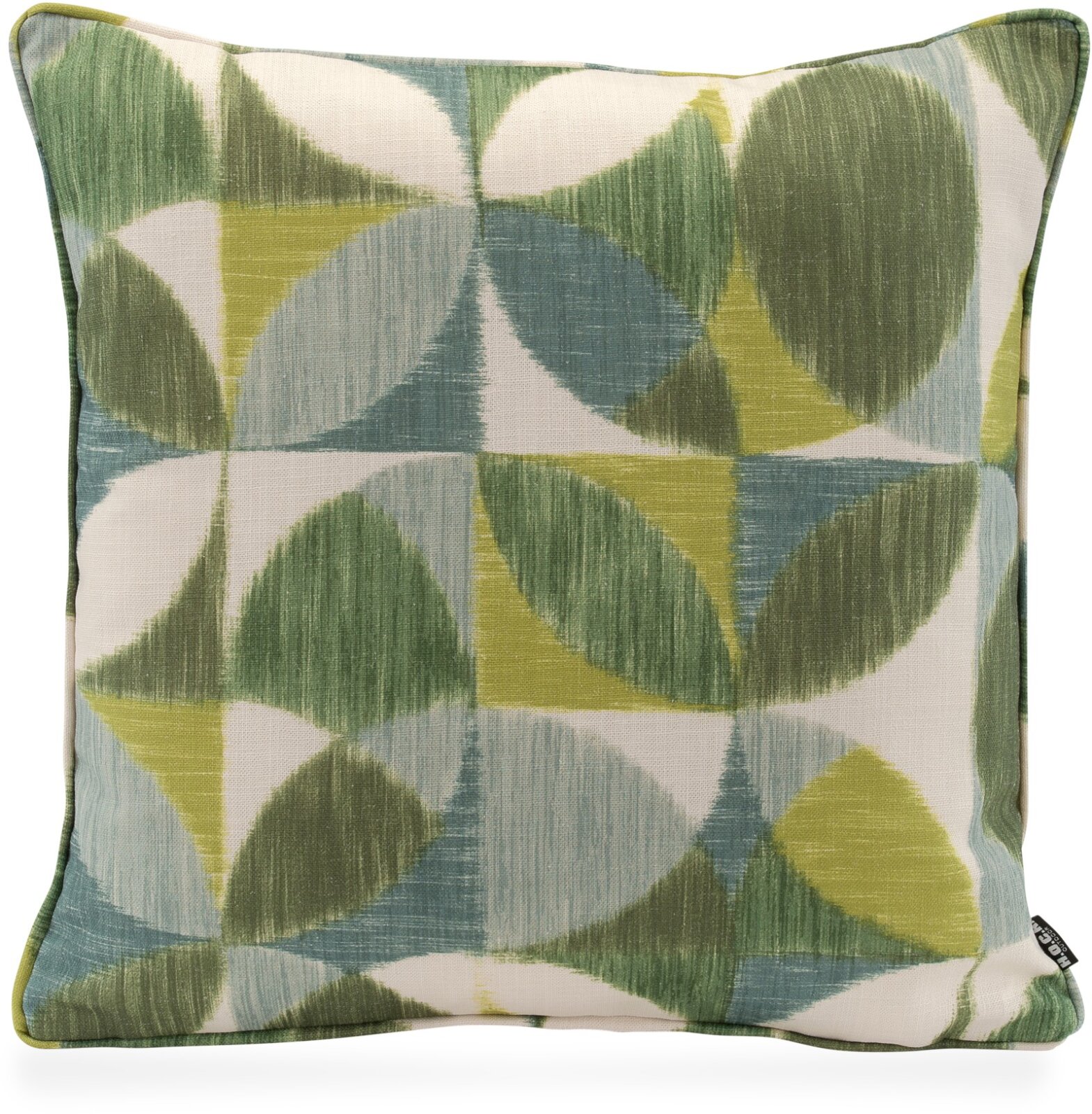 H.O.C.K. Marbella Outdoor + Indoor Wendekissen 50x50cm mit Keder col. 41 grün beige in&out