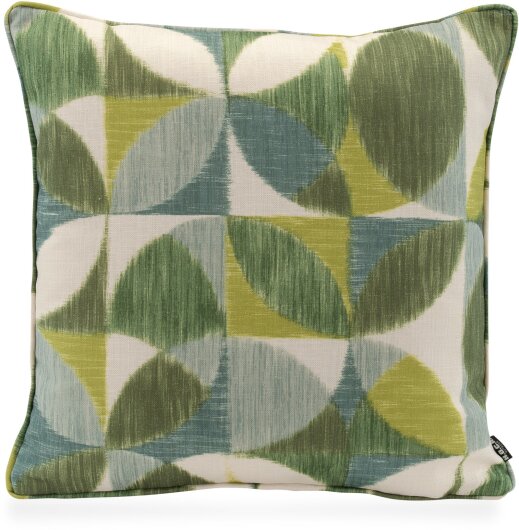 H.O.C.K. Marbella Outdoor + Indoor Wendekissen 50x50cm mit Keder col. 41 grün beige in&out