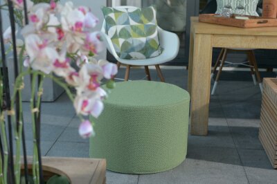 H.O.C.K. Marbella Outdoor + Indoor Wendekissen 50x50cm mit Keder col. 41 grün beige in&out