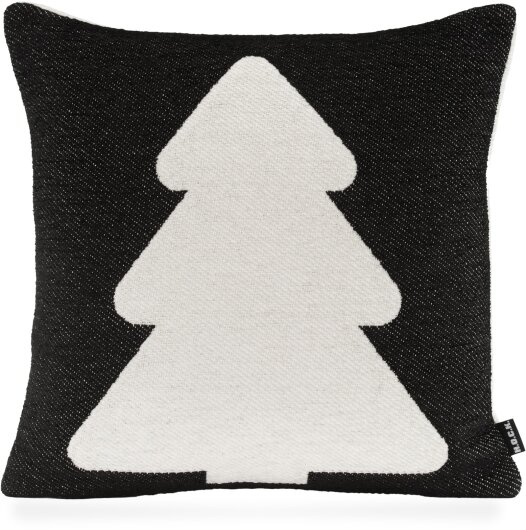 H.O.C.K. X-Mas Tree Tannenbaum Weihnachtskissen Leander Wendekissen 45x45cm col. 06 schwarz / weiß