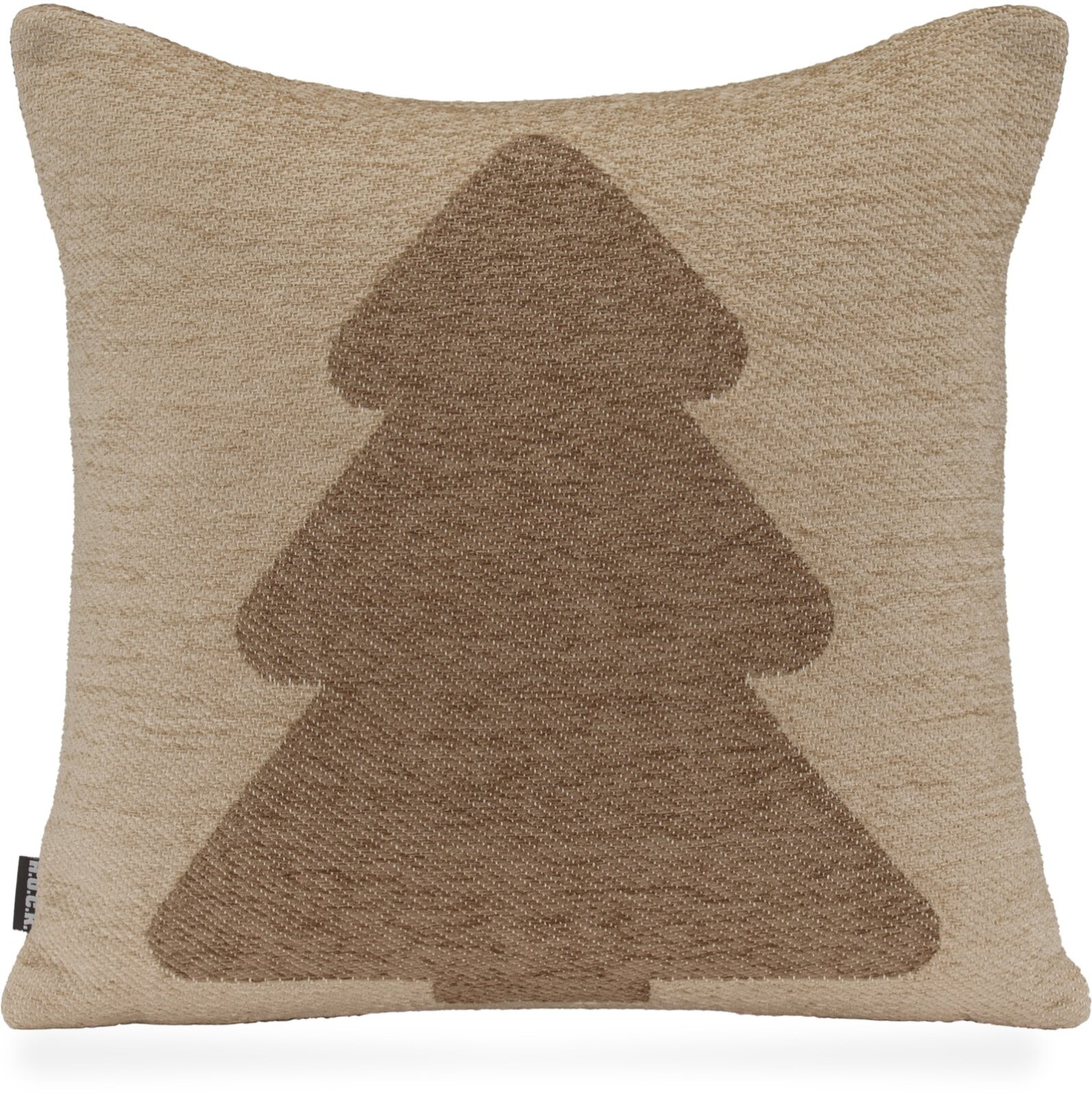 H.O.C.K. X-Mas Tree Tannenbaum Weihnachtskissen Leander Wendekissen 45x45cm col.10 beige / braun