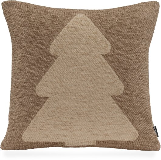 H.O.C.K. X-Mas Tree Tannenbaum Weihnachtskissen Leander Wendekissen 45x45cm col.10 beige / braun